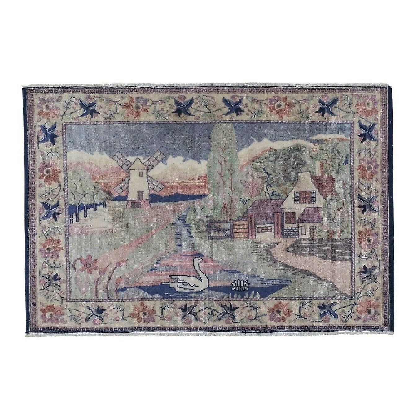  Village Pictorial Turkish Kars Rug