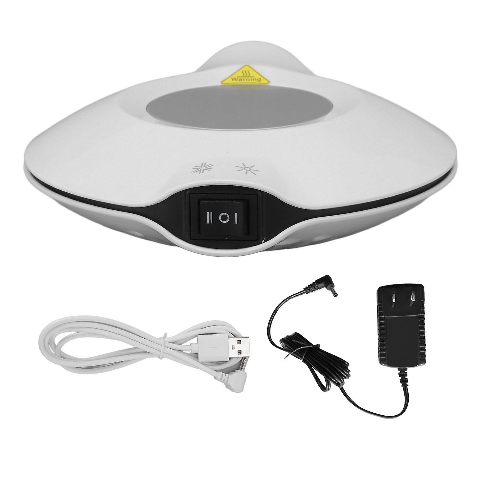 Sous-verre USB chauffant/refroidi pour café, thé, lait - blanc, prise US