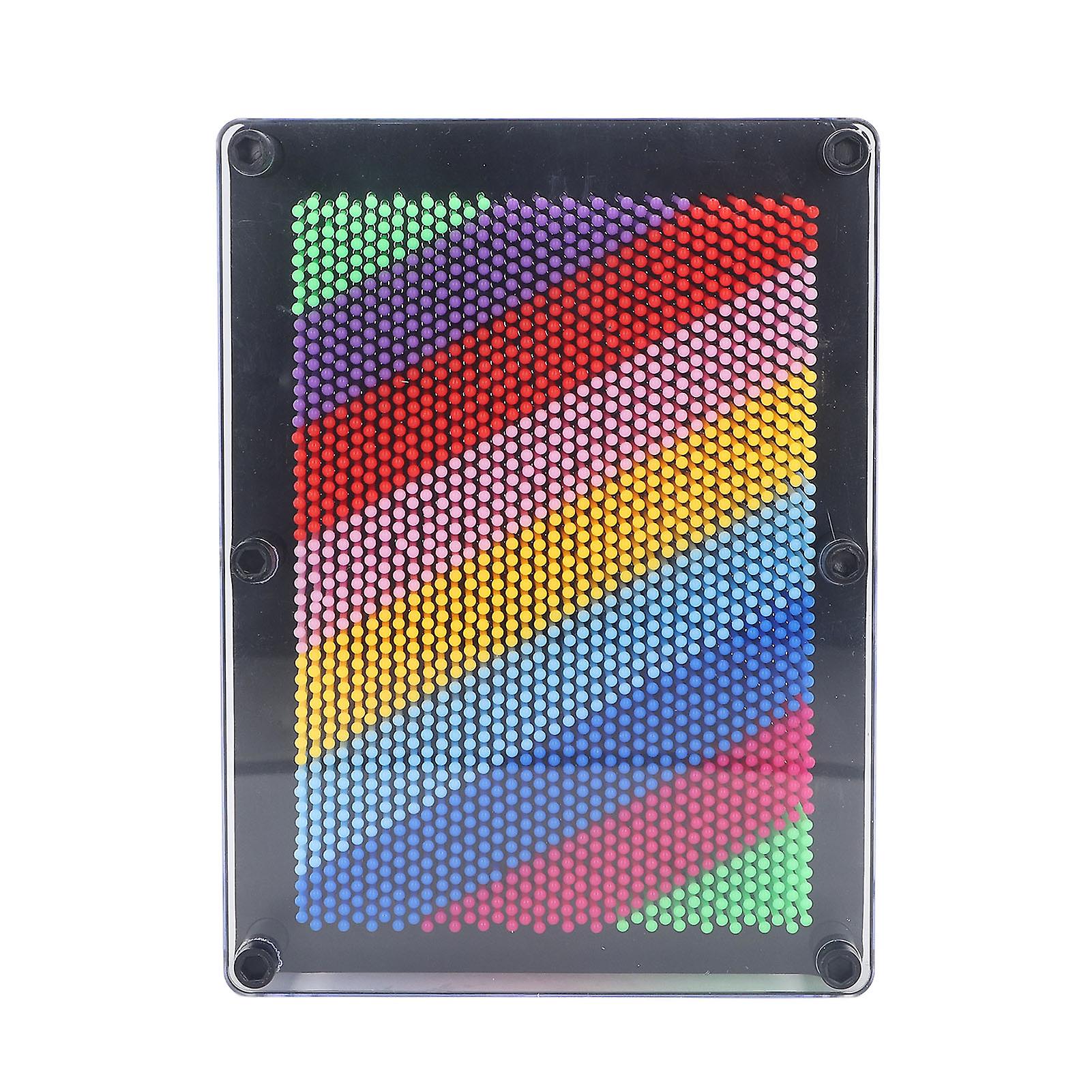 Large 3D Pin Art Board Toy for All Ages - Hand Mold Sensory Sculpture Game in Black Frame