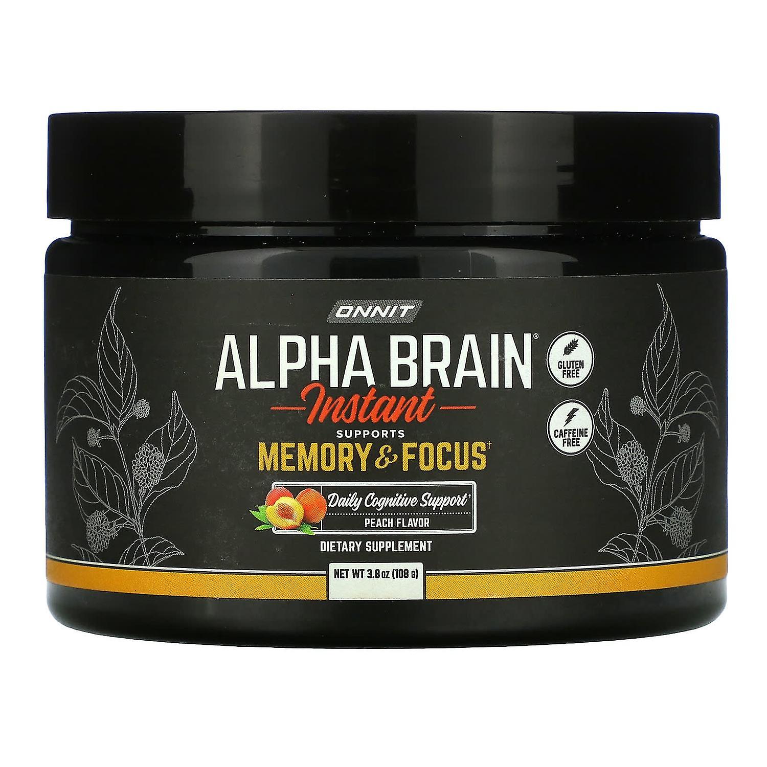 Onnit, Alpha Brain Instant, Memory & Focus, Peach , 3.8 oz (108 g)