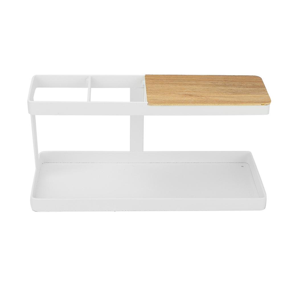 Multi Cell Desktop Storage Rack TV Remote Control Organizer Storage Shelf Holder (White)