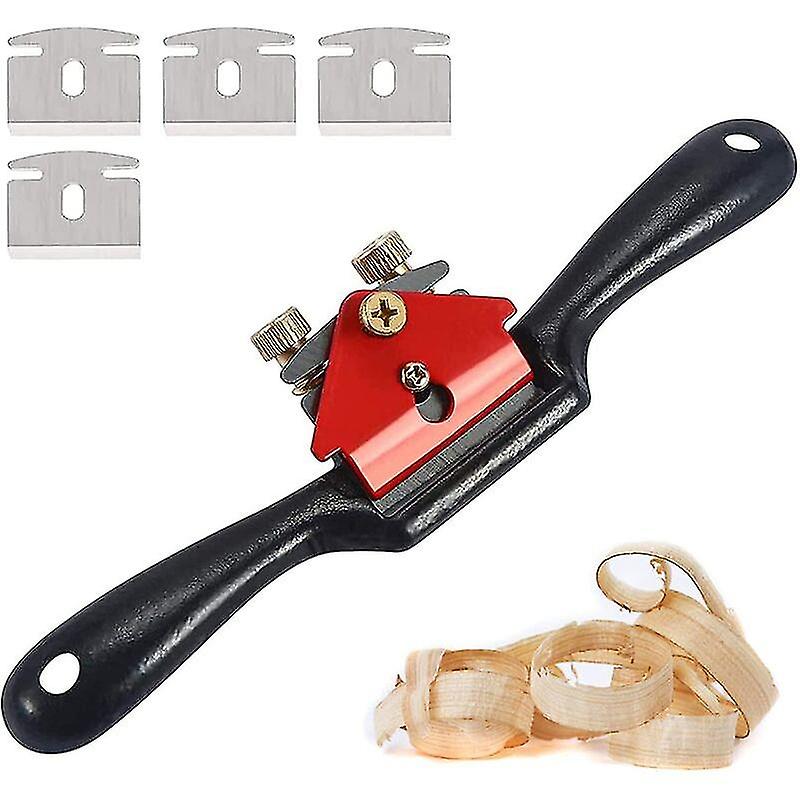 Plane Planer Wood Hand Planer, Woodworking Hand Tool, 9' Adjustable Spokeshave Manual Planer with 4 