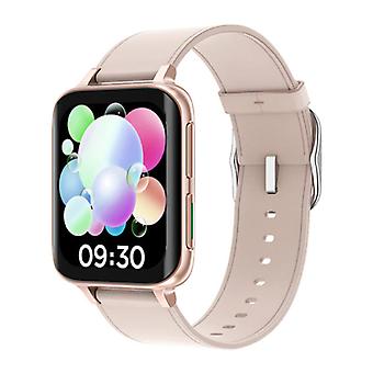 Sanlepus 2021 ECG Smartwatch - Leather Strap Fitness Sport Activity Tracker Watch Android - Pink