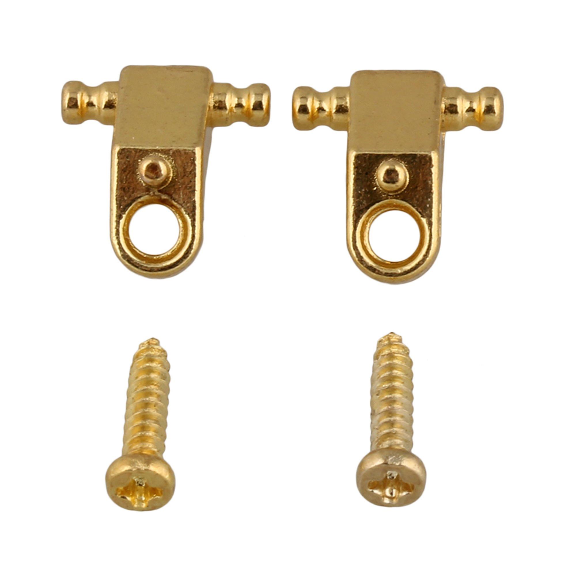 2x String Retainers Roller String Trees Gold w/Screw for Electric Guitar