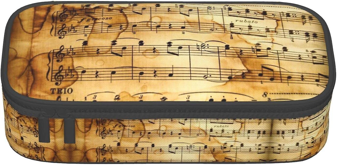 ملاحظة الموسيقى طباعة مقلمة الحقيبة القلم حالة بسيطة القرطاسية حقيبة مكتب الكلية منظم27341