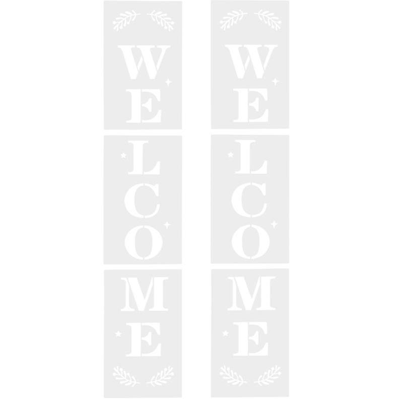 6pcs Welcome Sign Stencils