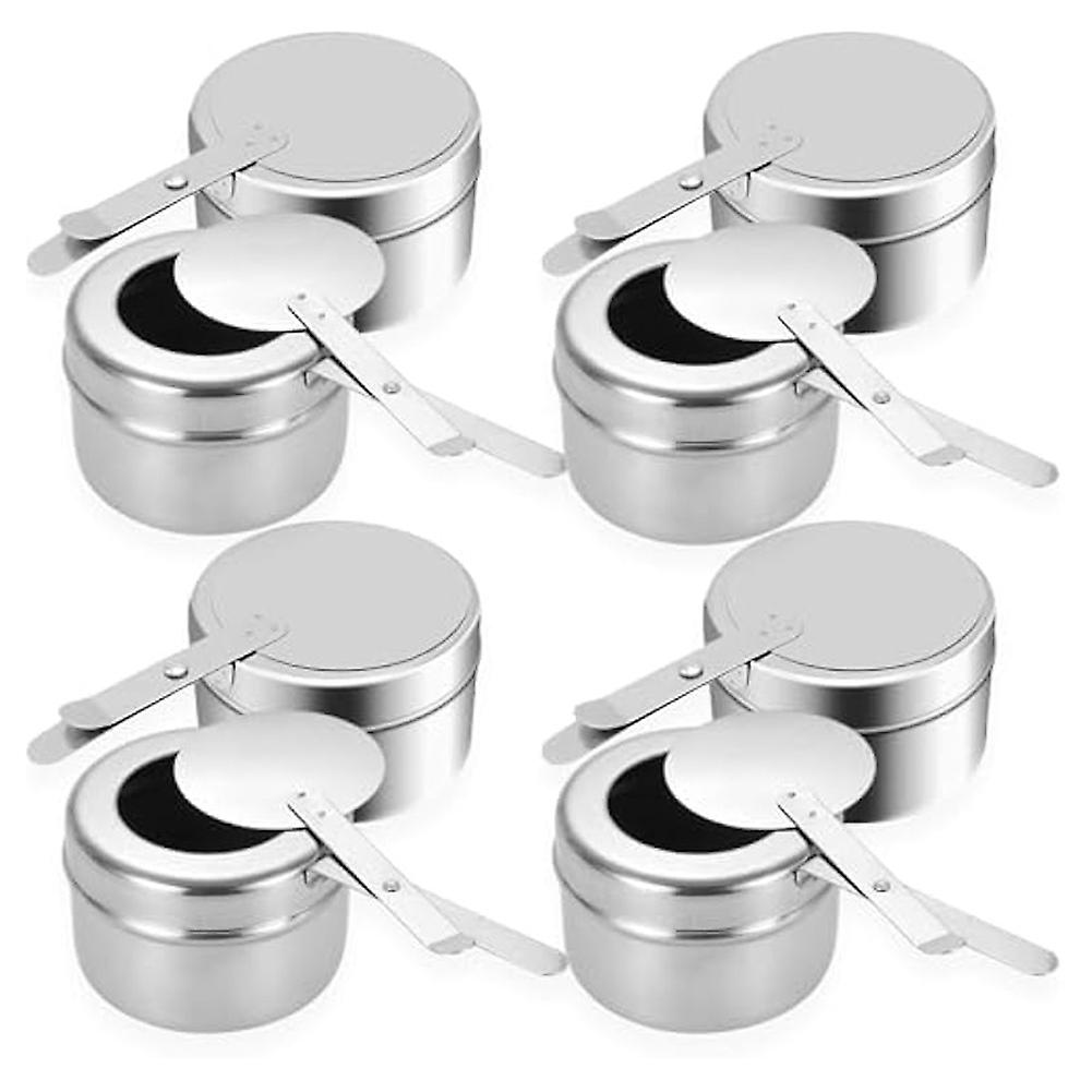 8pcs Chafing Fuel Holder, κάτοχος καυσίμου φυτιλιού Chafe ανοξείδωτου με κάλυψη, κάτοχος κιβωτίων θερμότητας για το πιάτο Chafing, μπάρμπεκιου