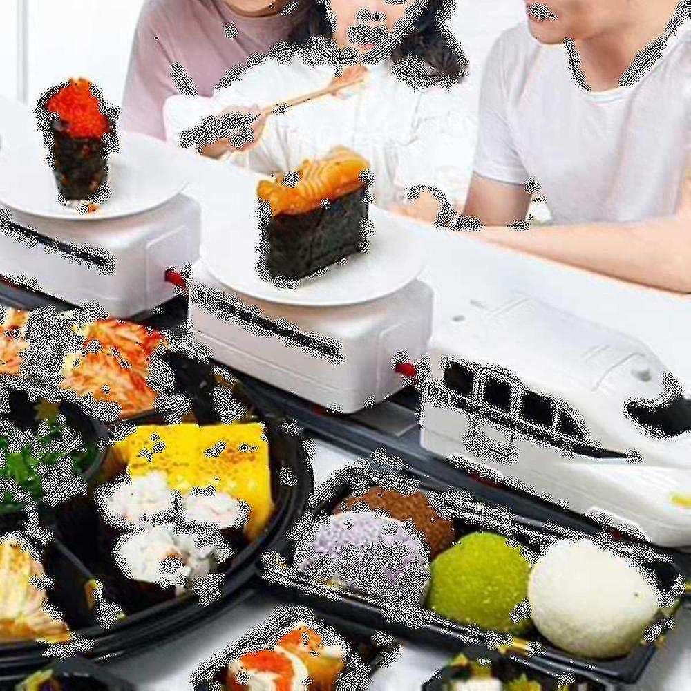 Sushi Train Rotary Sushi Toy Track Conveyor Belt Rotating Table Kid Food Train Set Diy Sushi Sushi