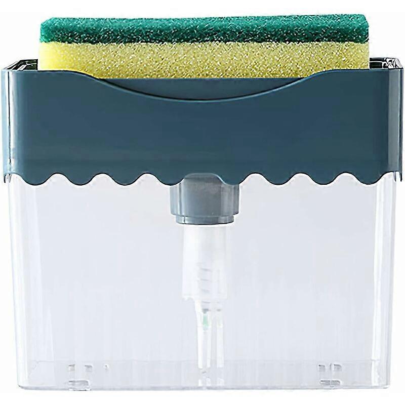 2 in 1 Double Layer Sponge Soap Dispenser Automatic Non-Toxic Liquid Kitchen Dispenser with Sponge Holder Soap Dispenser