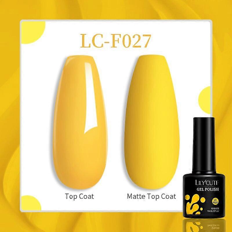 7ml Reflective Nail Gel Polish Sparkling Effect Top Coat Glitter Iridescent Semi Permanent Soak Off UV LED Gel VarnishLC-F027