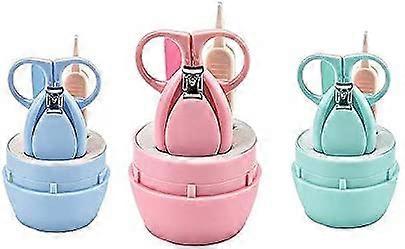 Kongqtee Baby Nail Kit | 4-in-1 Baby Grooming Kit with Case | Baby Nail Clippers, Scissors, Nail File & Tweezer | Baby Manicure Kit and Pedicure Kit f