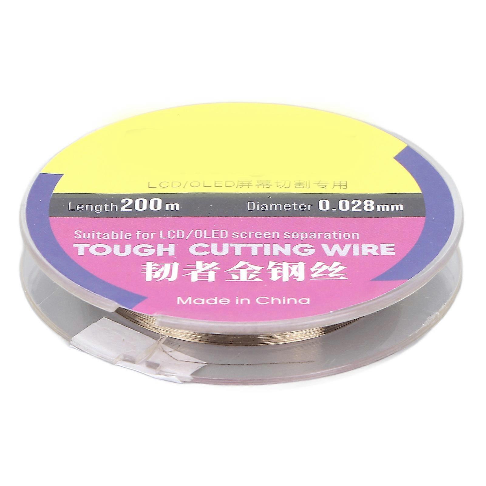 200M Phone LCD Screen Cutting Line High Hardness Steel Phone LCD Screen Separating Wire0.028mm
