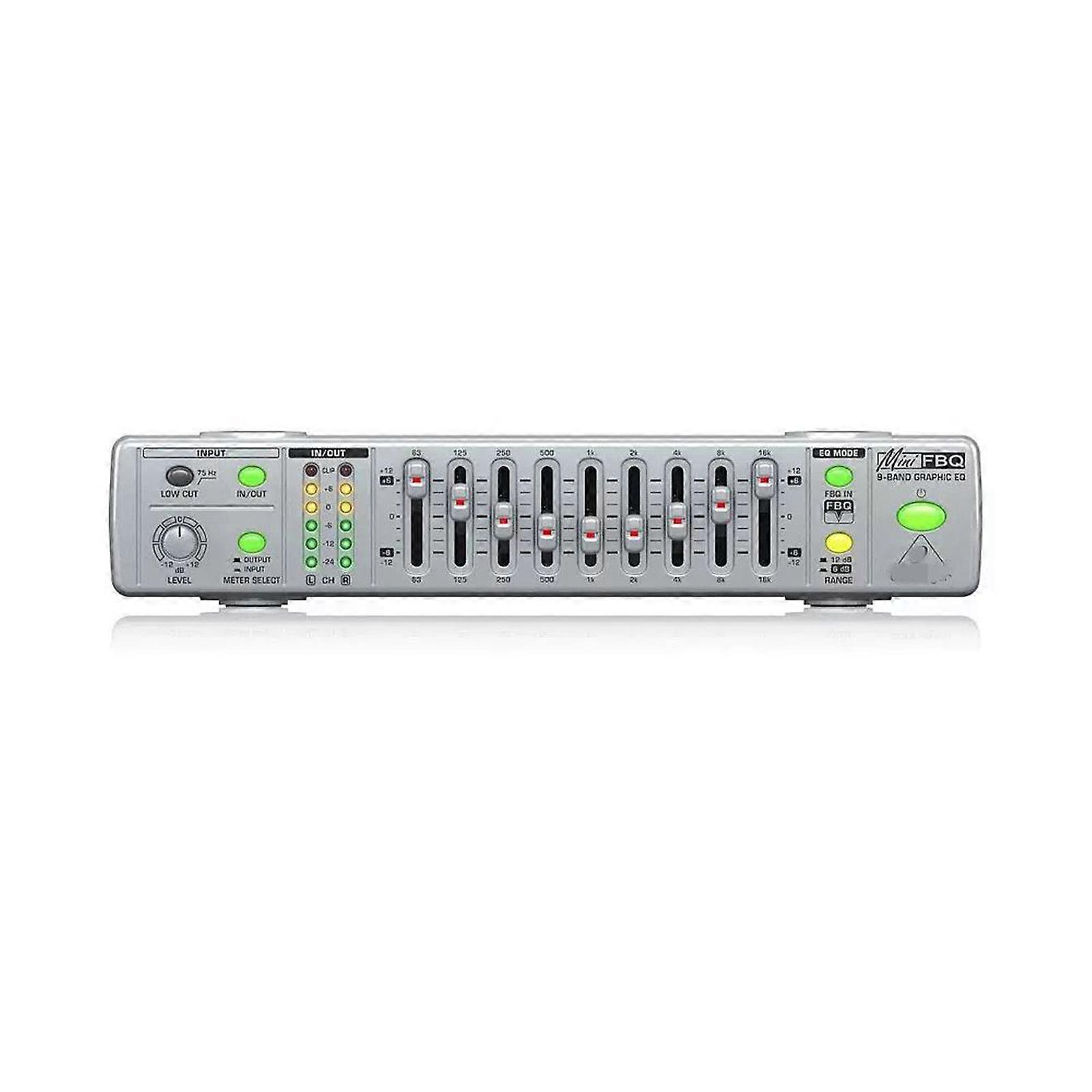 FBQ800 Ultrakompakt 9-bånds grafisk EQ Equalizer Suppressor Equalizer prosessor