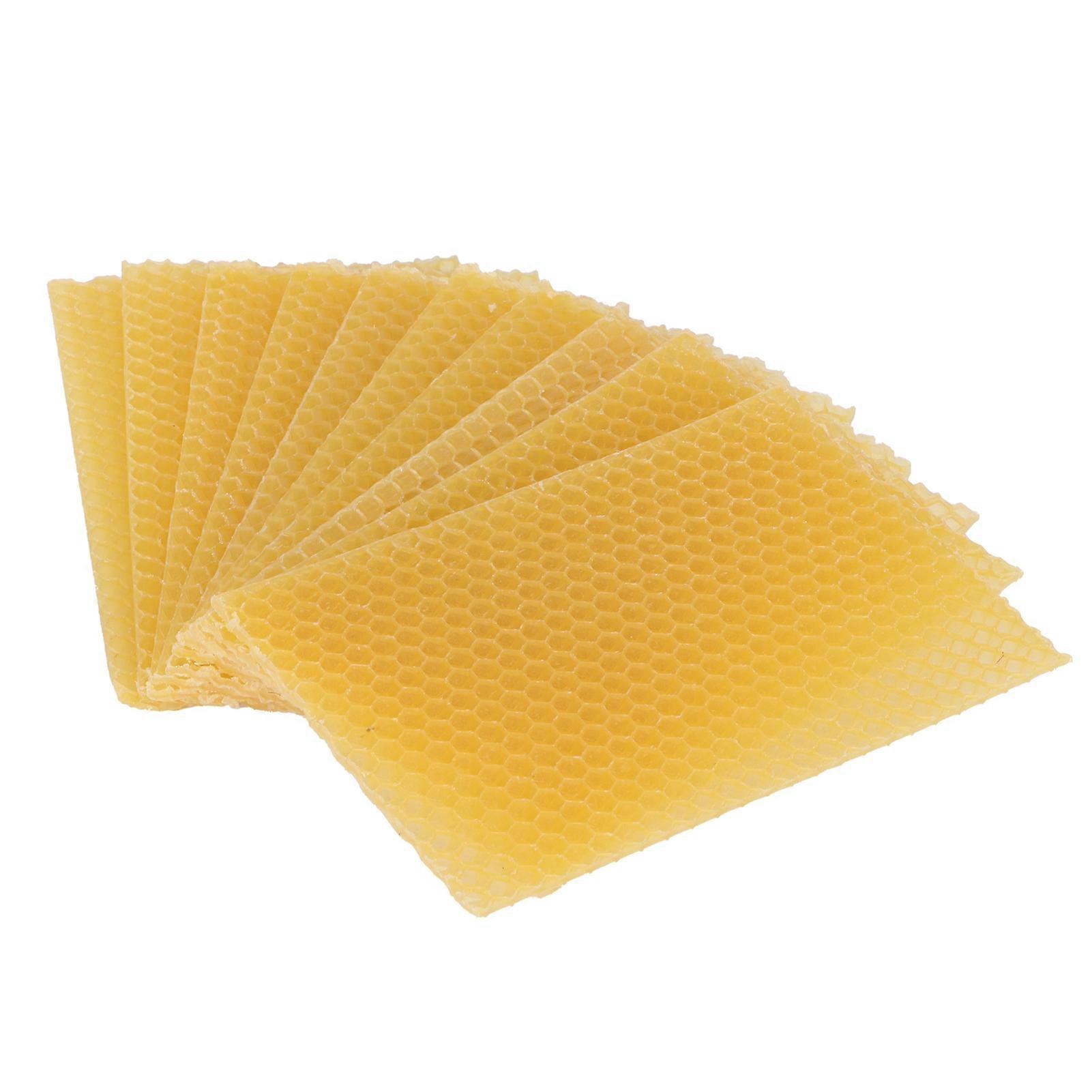 10Pcs Beekeeping Beeswax Foundation Beehive Wax Frame for Furniture Floor Polishing