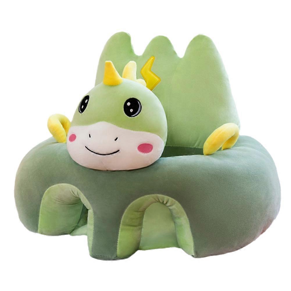 Baby Sofa Support Chair Soft Plush Cartoon Animal Baby Sitting Chair Learning Sitting Seat Green