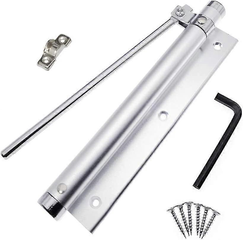 スプリングドアクローザーアルミニウム合金ドアクローザー家庭用調整可能な表面実装自動閉鎖装置40kg(1個)Jskee