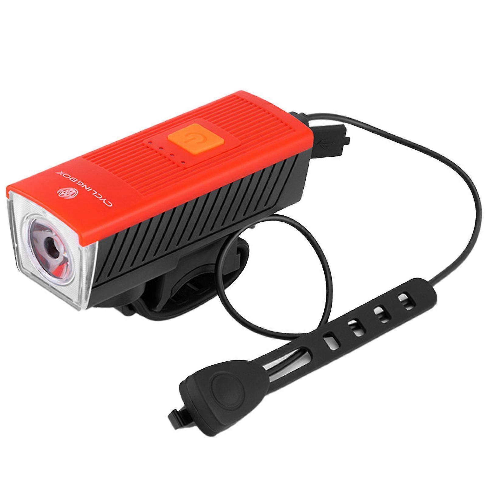 2 In 1 Usb Rechargeable Bike Light Front Bicycle Horn Set Waterproof Front Light For Outdoor Sports