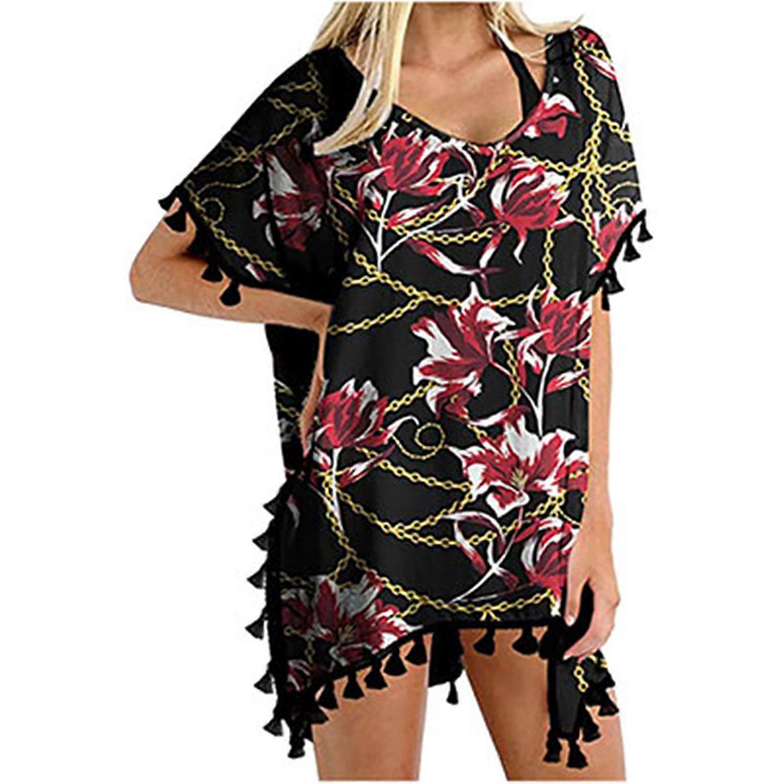 pull up beach dresses Convertible Cover-Up Dress - Watercolor Geo main image 0