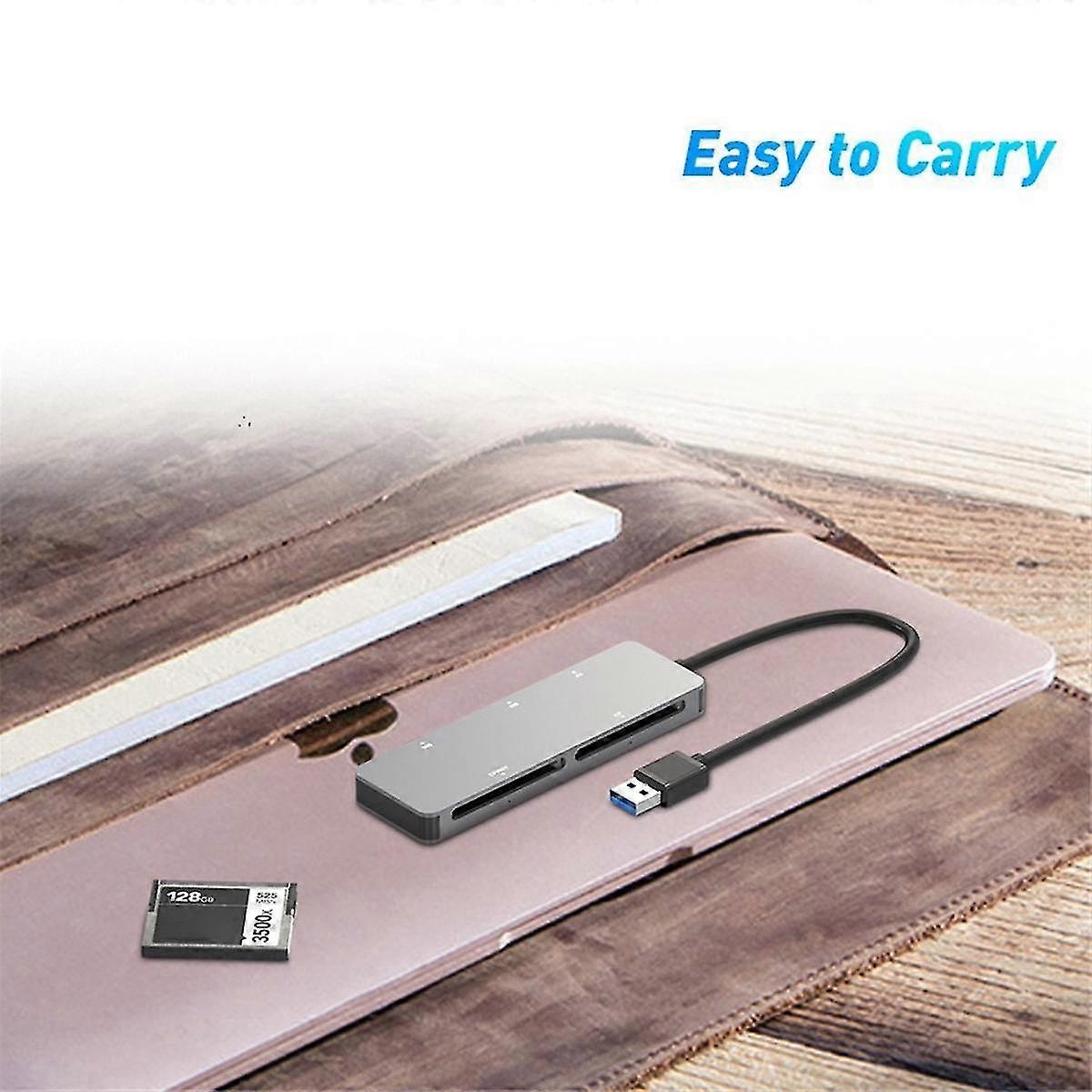 5-in-1 All-in-1 Card Reader /sd/xd/cfast/tf Card Multi-function Portable Usb-a Usb-c Card Reader Do