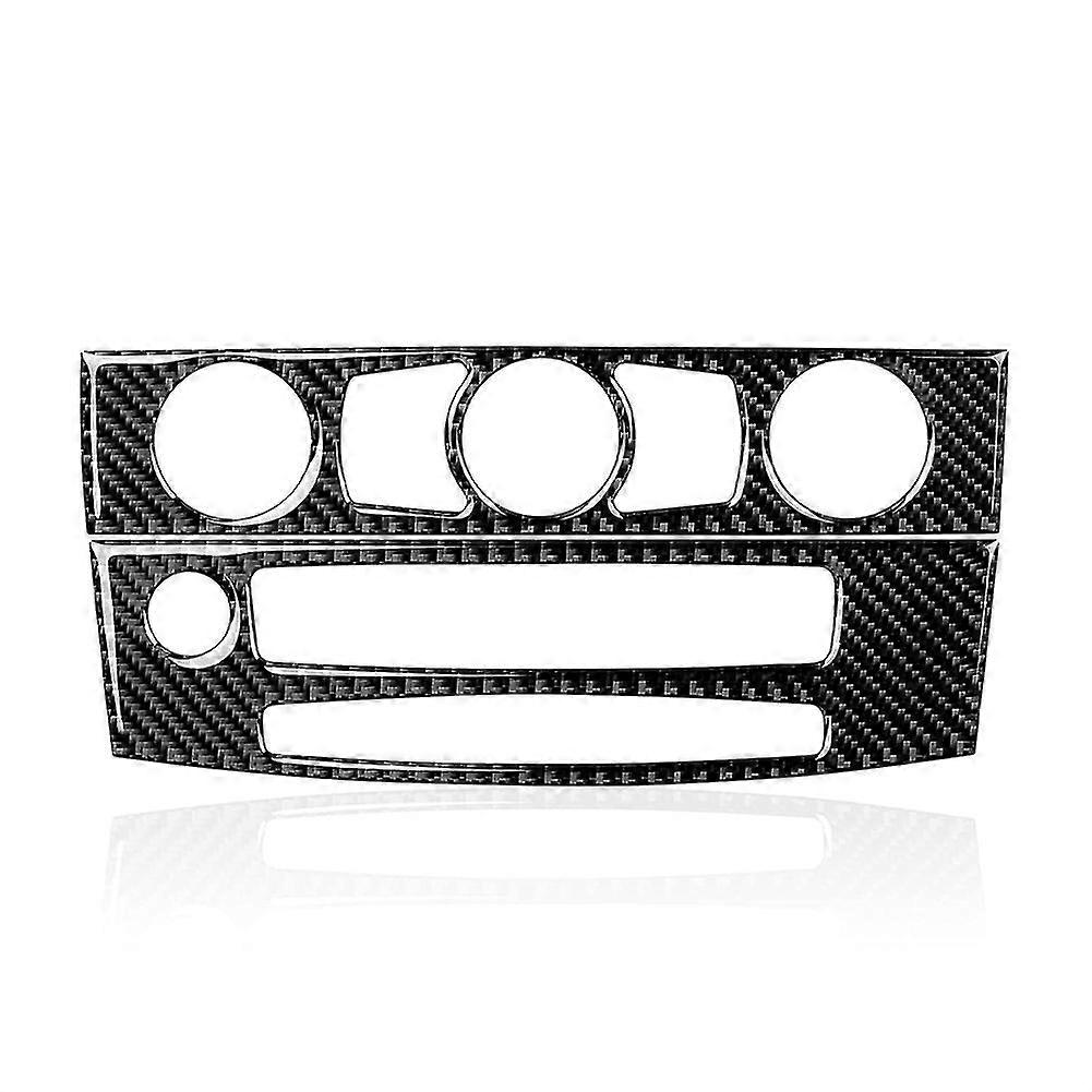 Car Central Control Cd Panel Cover Carbon Fiber Sticker Trim Decals