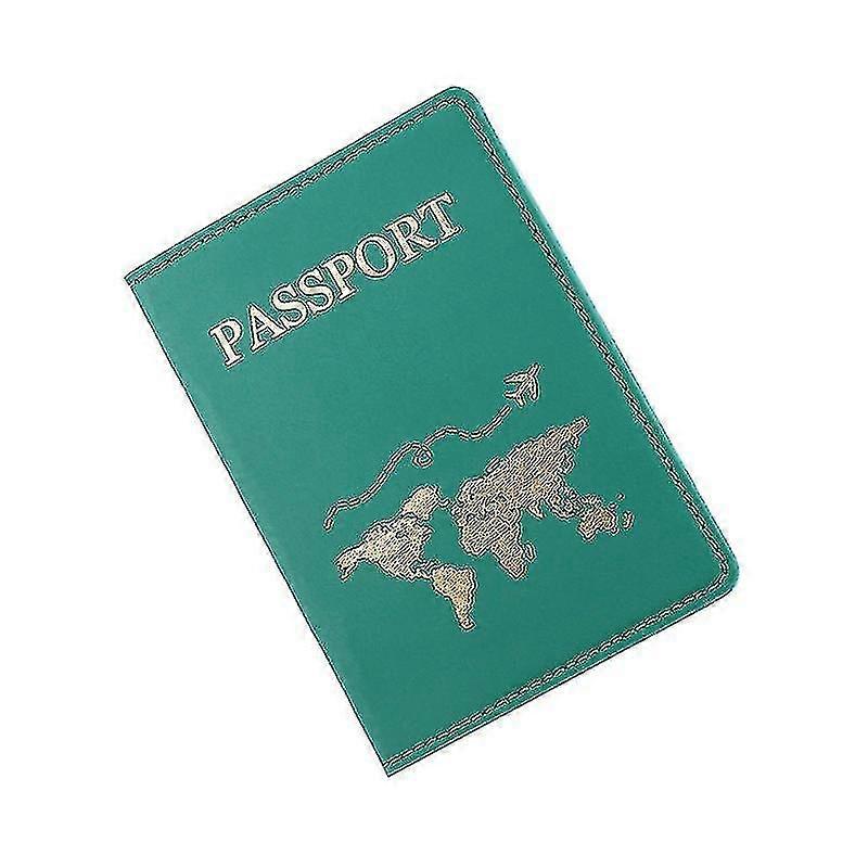 Pu Leather Passport Holder World Map Thin Slim Personalized Travel Wallet Gift