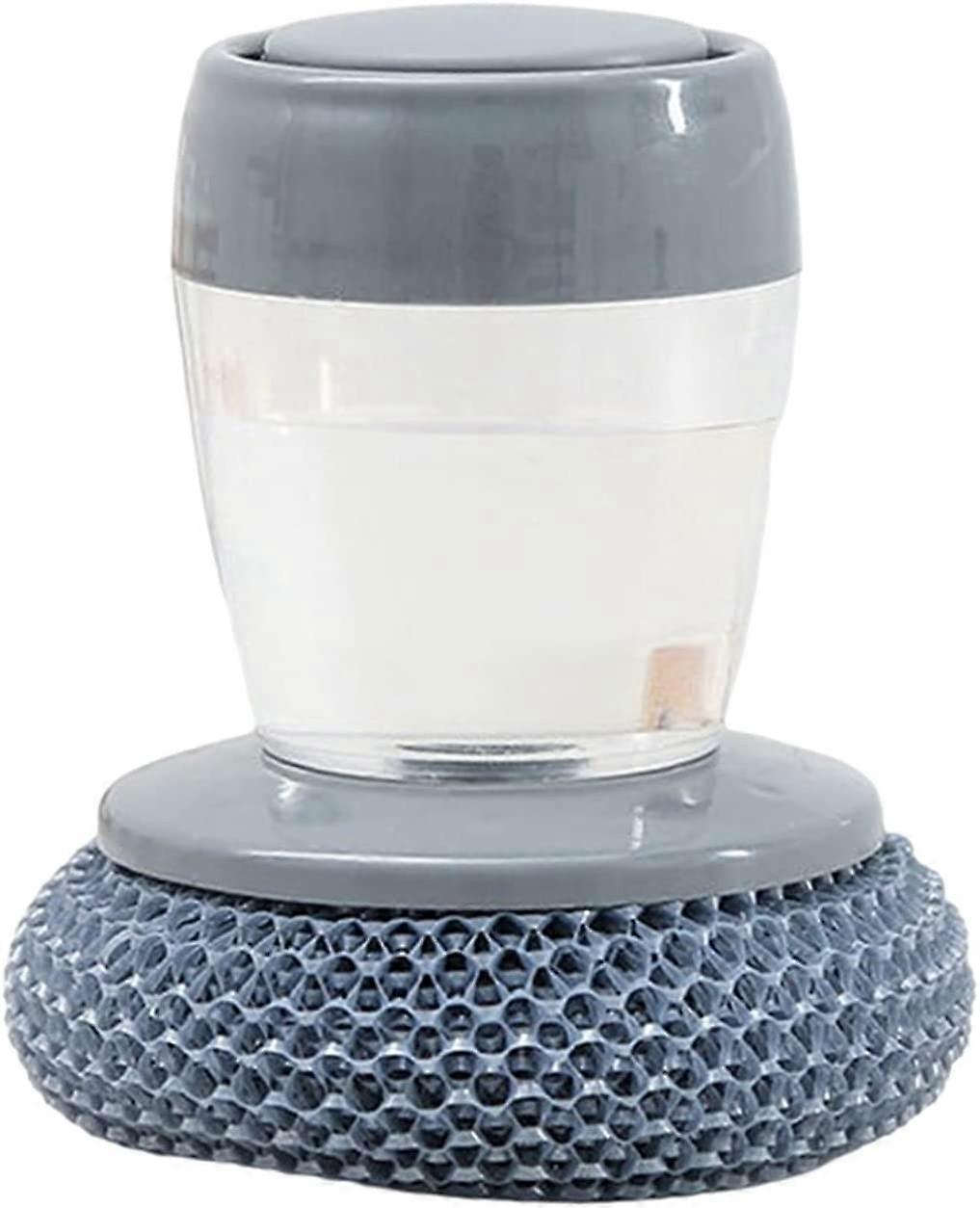 Multifunctional Pressurized Cleaning Brush Palm Dish Brush, Liquid Soap Dispenser