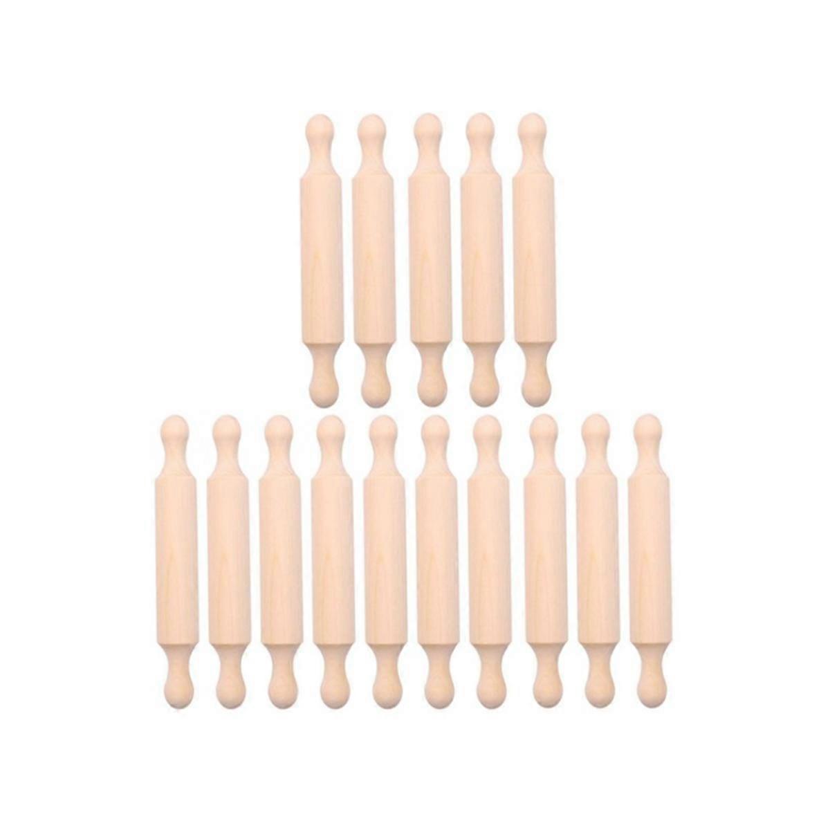 7In Wooden Mini Rolling Pin Long Kitchen Baking Small Dough Rolling Pin for Children Fondant Pastry