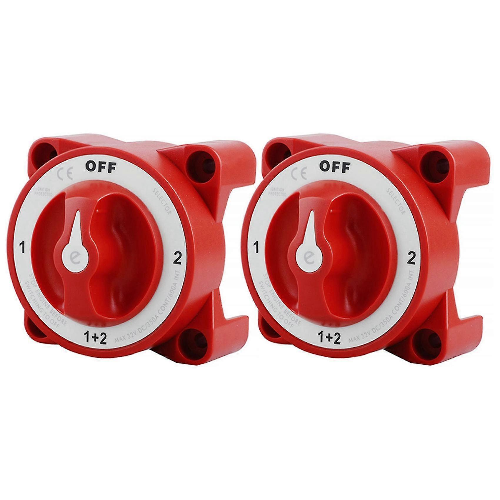 2x Dc 32v 350a Battery Switch 4-position Selector Marine Boat Battery Selector Switch Disconnect Fo