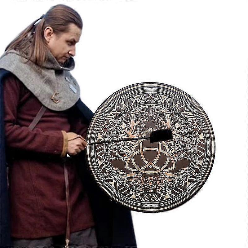 شامان طبل شامانيك طبل مع عصا طبل شامان للبالغين رمز الموسيقى الروحية لطبل سيبيريا