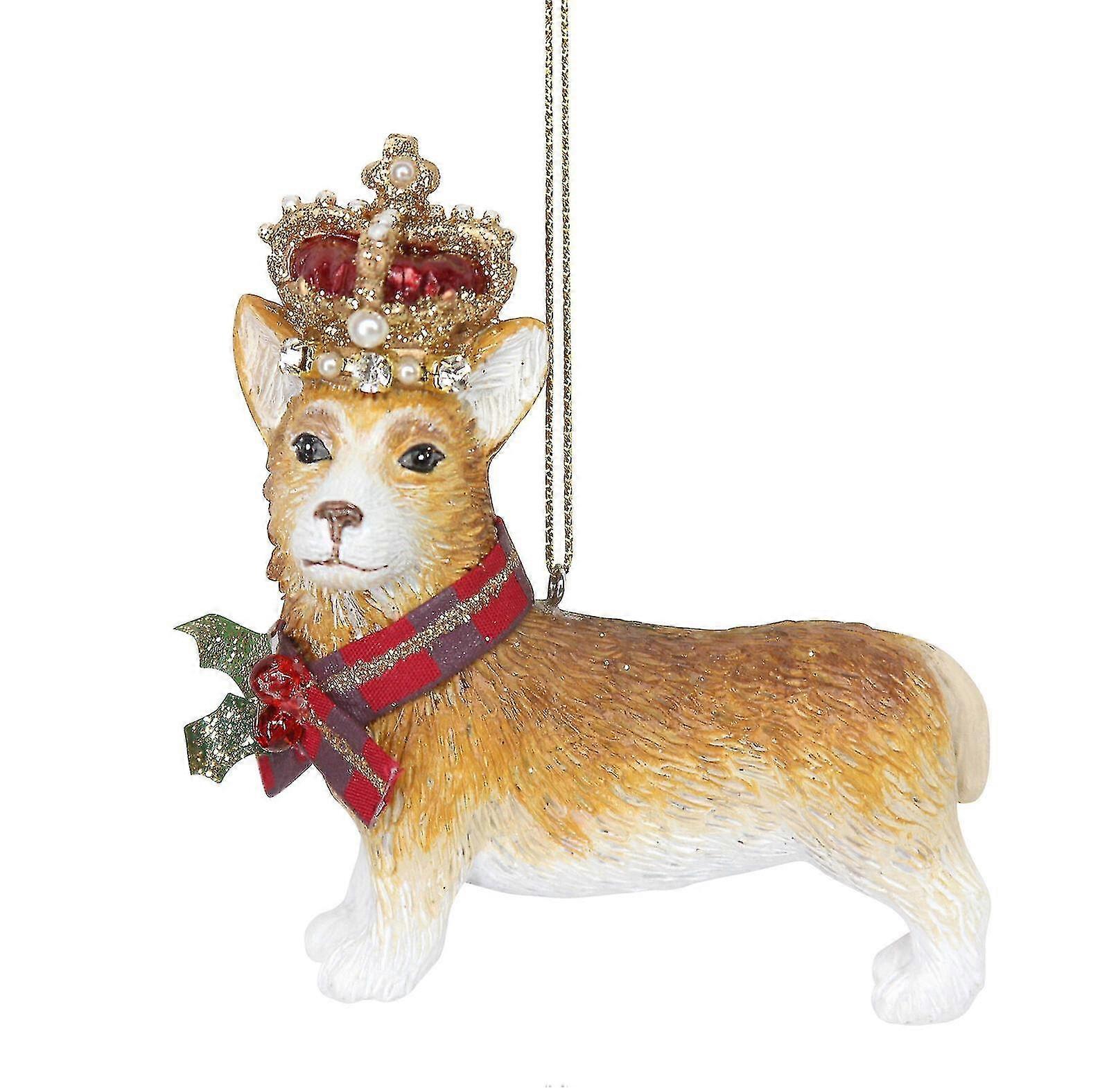 Resin Corgi Christmas Tree Decoration