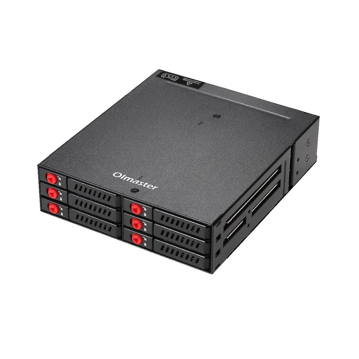 6-Bay 2.5Inch SATA SSD HDD Enclosure Mobile Rack/Enclosure Hard Disk Enclosure Rack Data Storage f