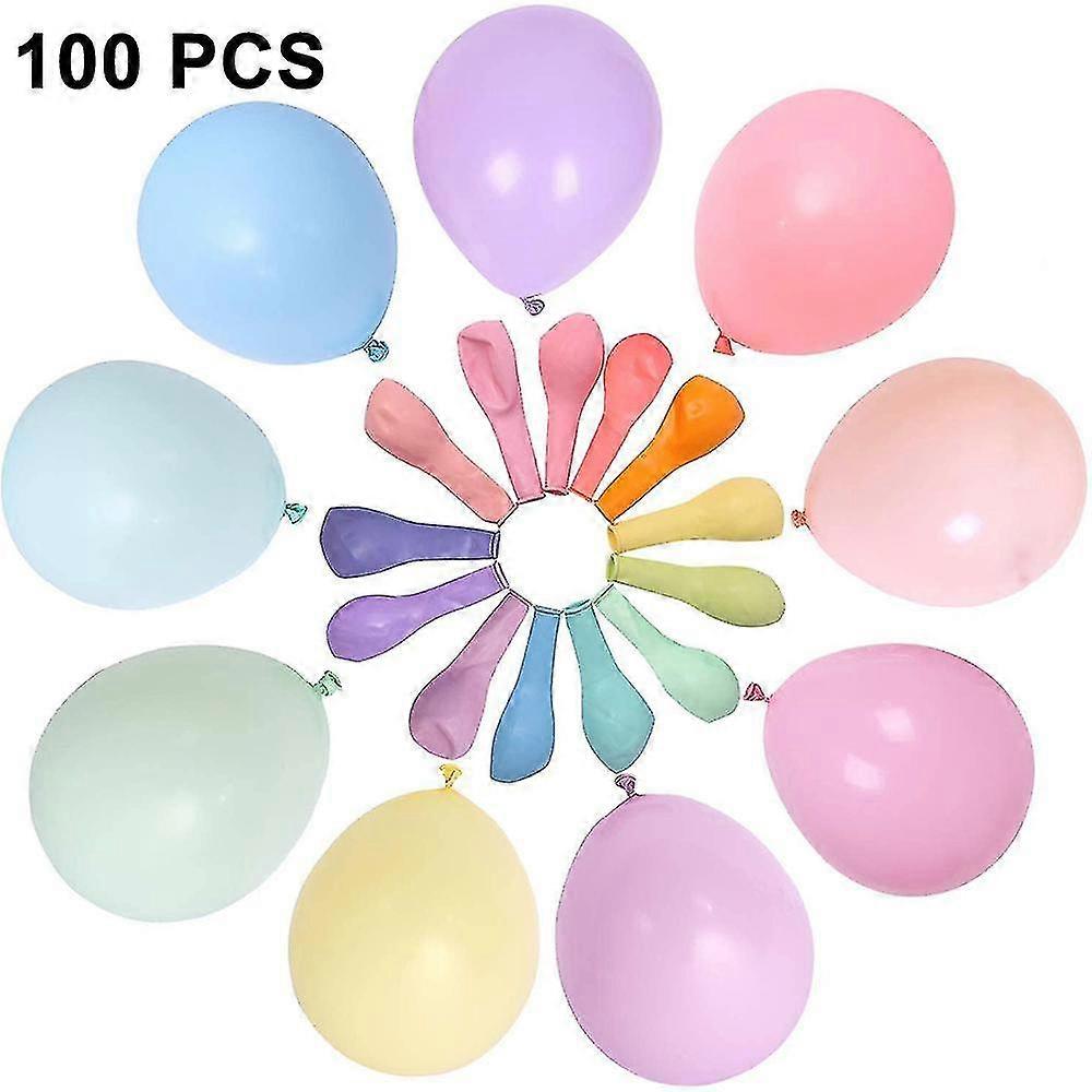 Balloons Pastel, 100 Pcs Latex Colored Balloons, Colorful Air Balloons