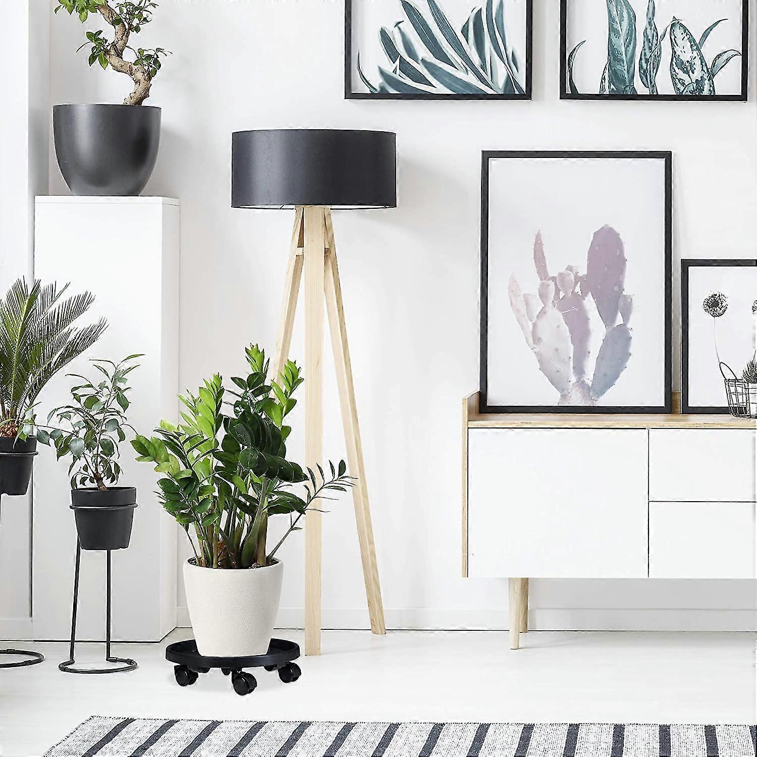 Plateau Roulettes Pour Plantes, Jeu De 2, Support Pour Fleurs Avec Roues, Intrieurt, Extrieur