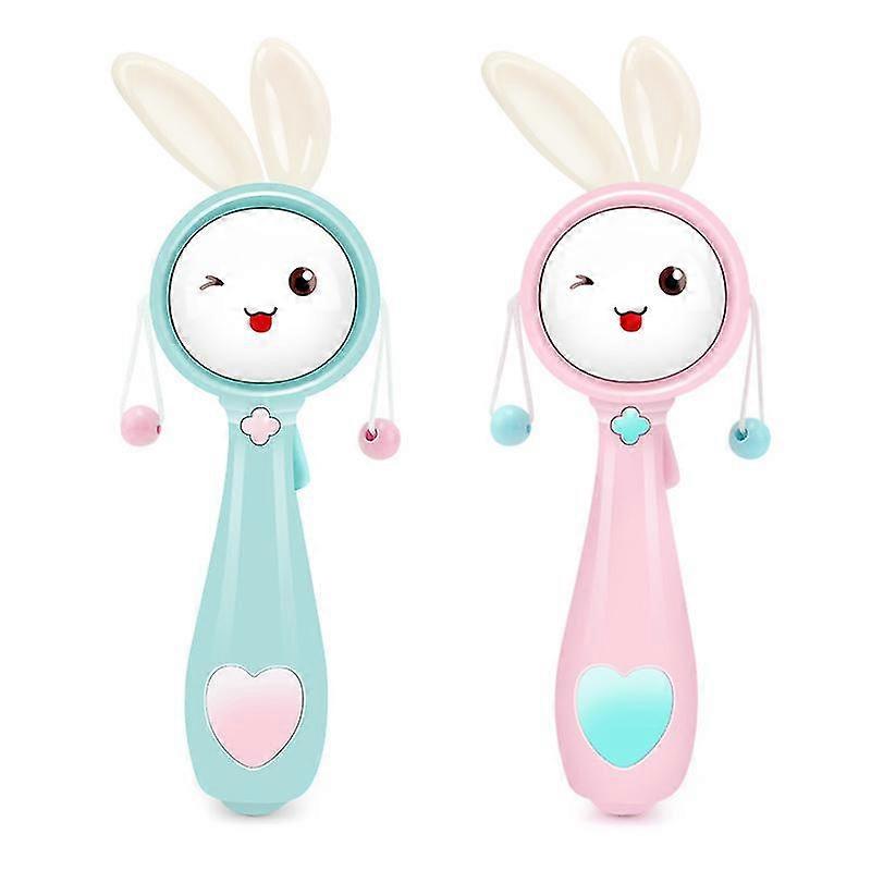 Fun Music Soft Ear Rattle Blue,+pink-2pcs
