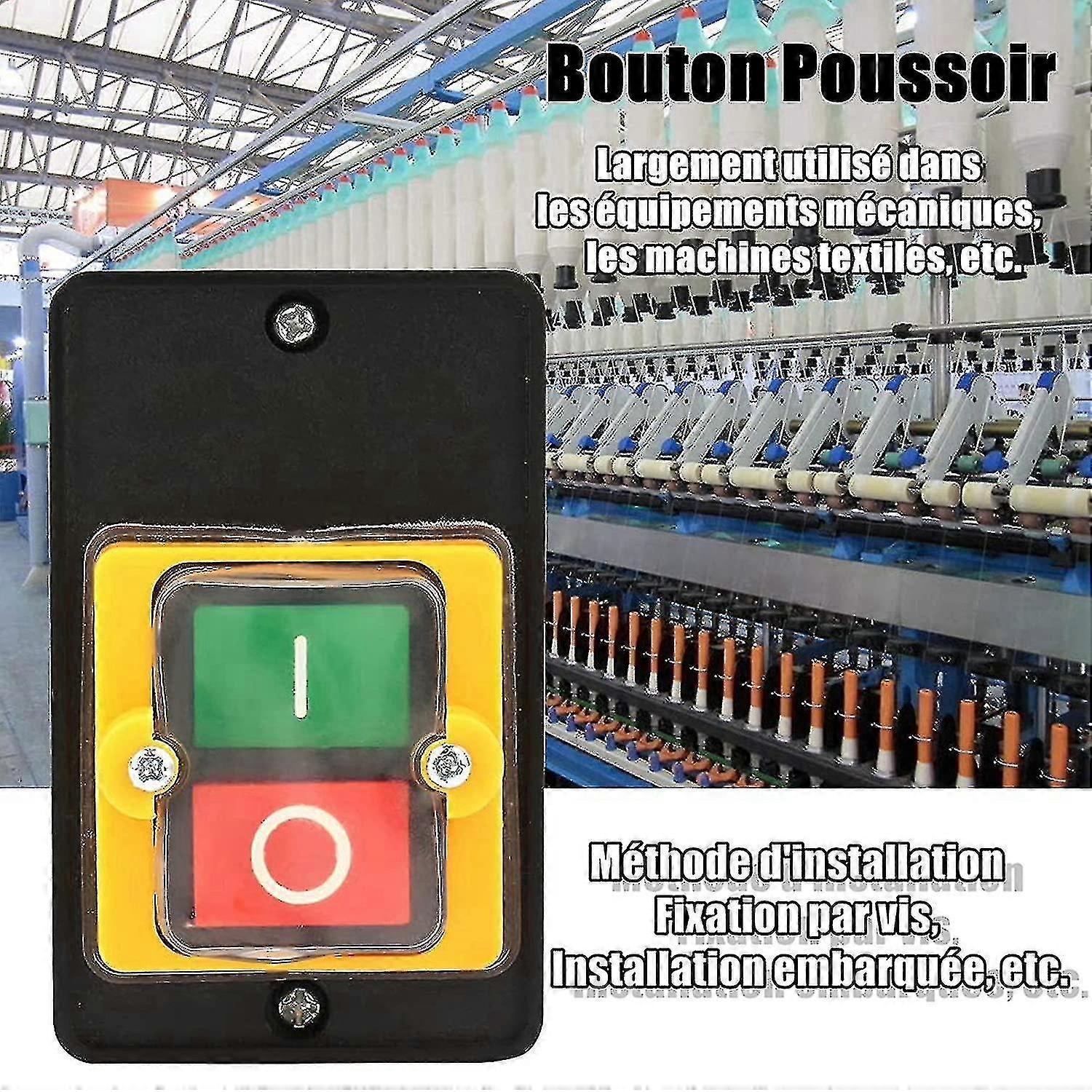 Push Button Switch, Ac220v/380v 10a Single/three Phase Waterproof Power ...