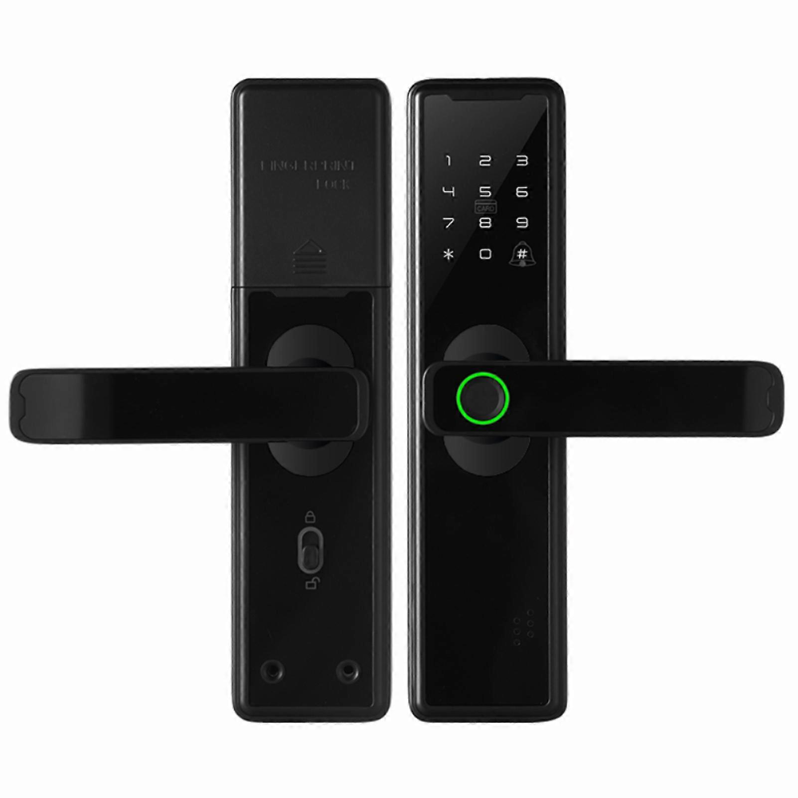 Tuya Wifi Electronic Smart Door Lock With Biometric Fingerprint / Smart Card / Password / Key Unlock/ USB Emergency Charge