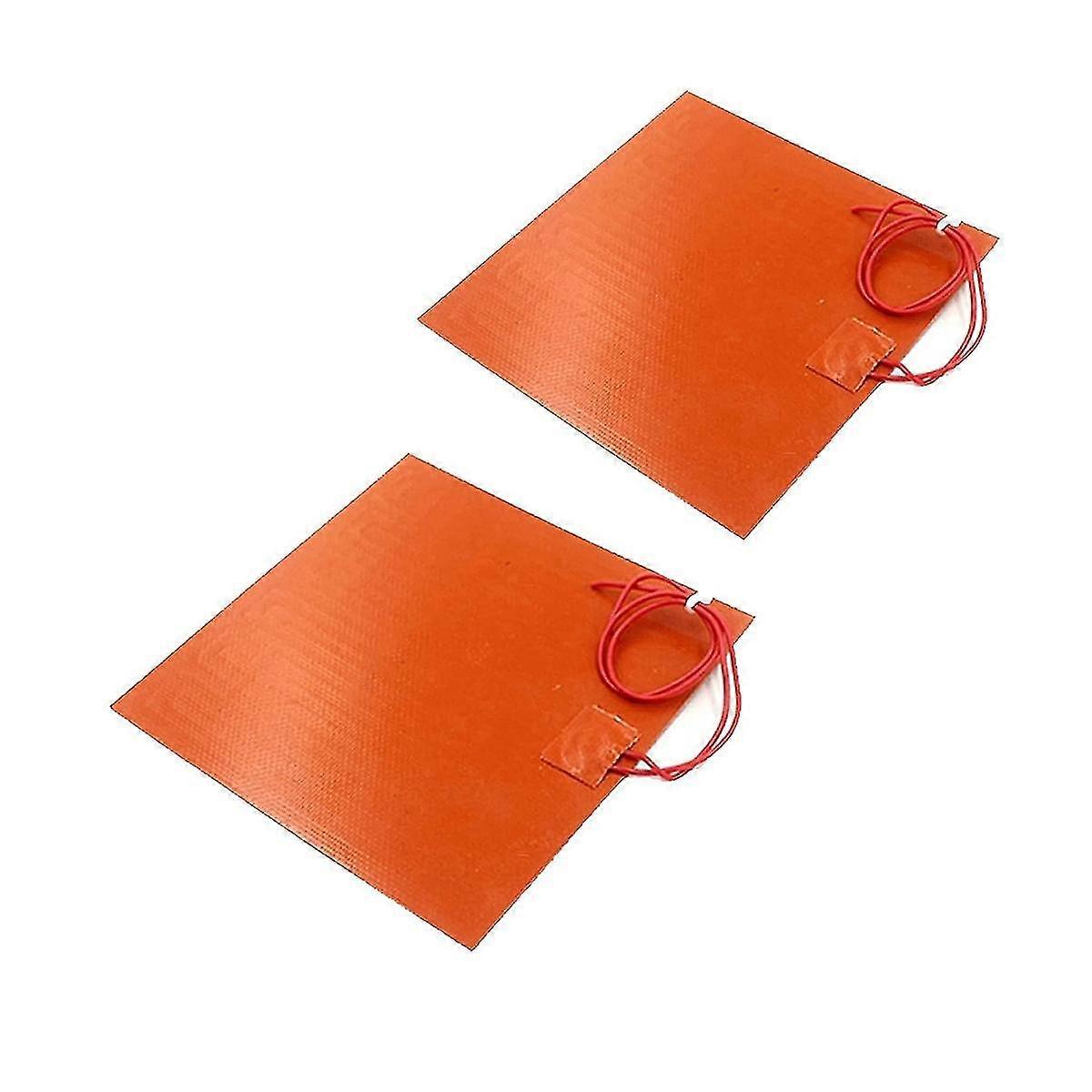 2 قطعة وسادة تسخين مطاطية سيليكون ، 12 فولت 30 واط تسخين حصائر الخبز بطانية كهربائية حصيرة مرنة 200 مللي أمبير