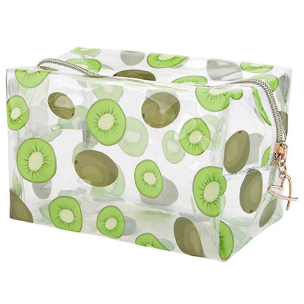 Wekity 2 女性のための透明な化粧品バッグの, 透明な旅行化粧品バッグ, 化粧品バッグ収納バッグ, かわいい印刷収納バッグ (キウイ, Pe