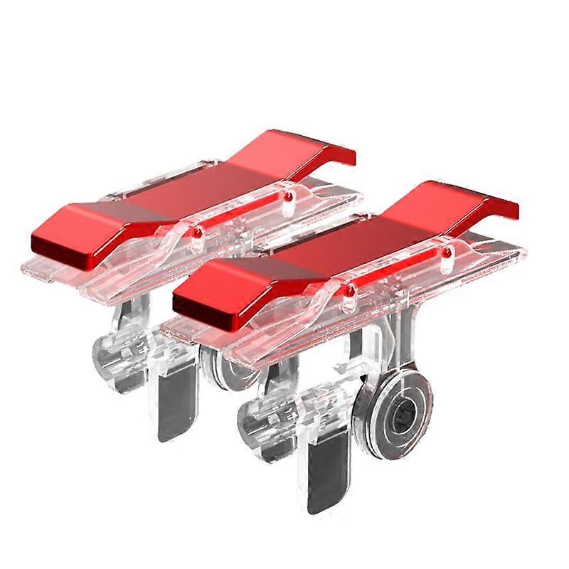 2Pcs E9 Gaming Trigger Quick Response Easy Installation Electroplated Auxiliary Gaming Controller Button for Cell Phone KAESI