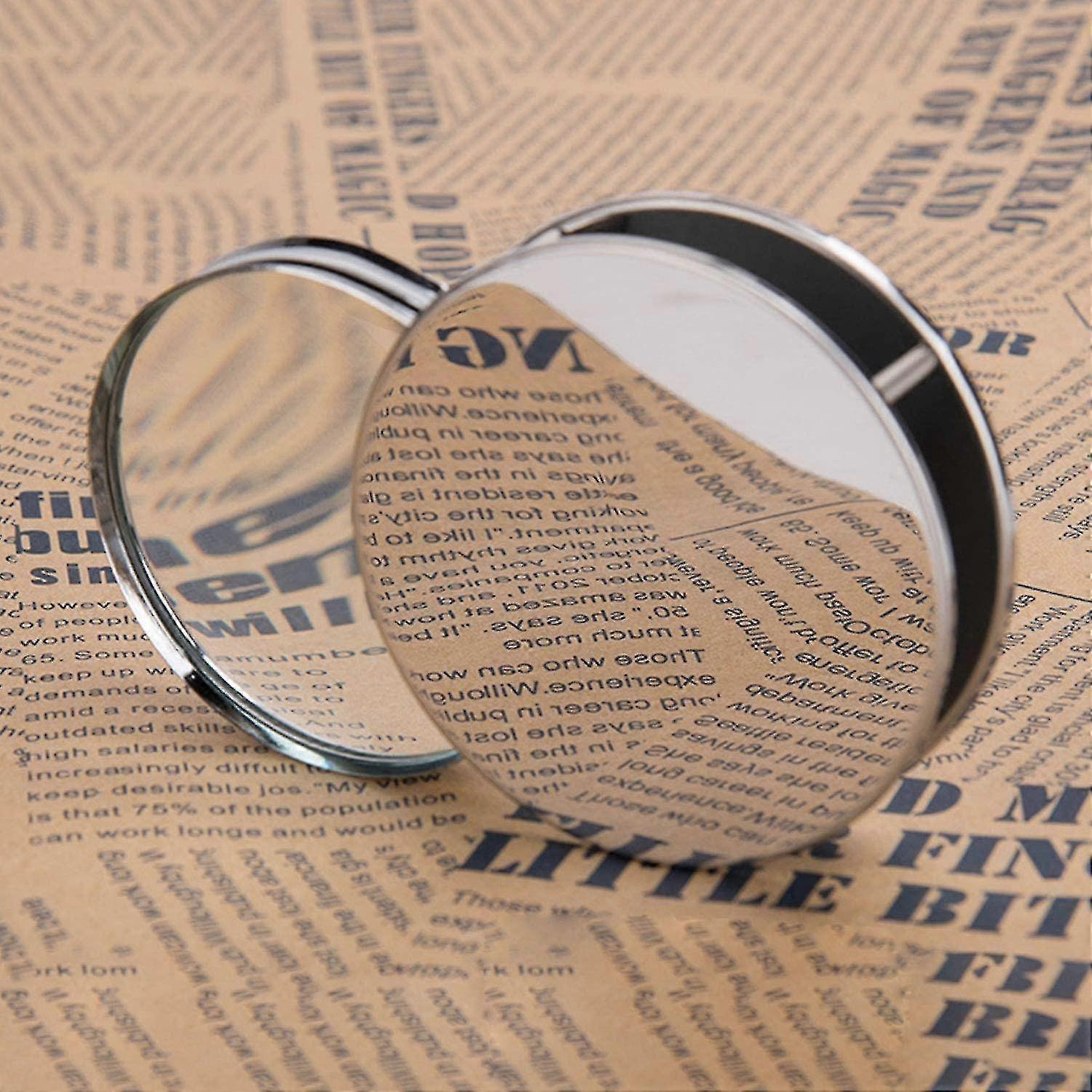 Magnifier Loupes 20x Magnifying Glass Portable Folding Compact Desktop Pocket Magnifier Jewelry Loupe Metal Reading Magnifying Glass Lens Eye Loupe