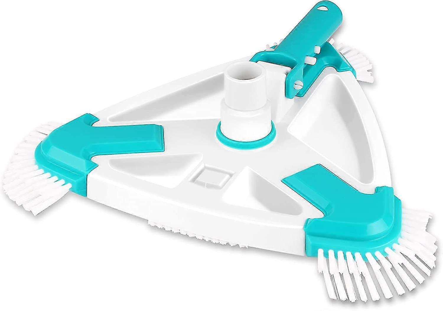 Triangular Manual Rotary Pool Cleaner, Swimming Pool Brush Head For Effortlessly Cleaning Walls, Tiles And Floors