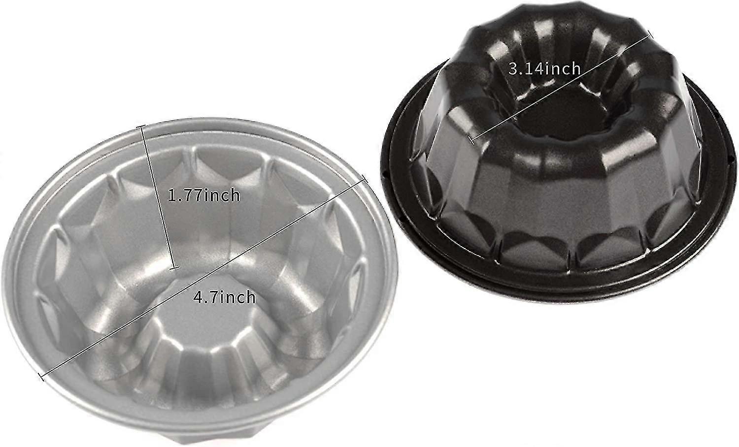 Mini Fluted Cake Tin,6-piece 4.7-inch