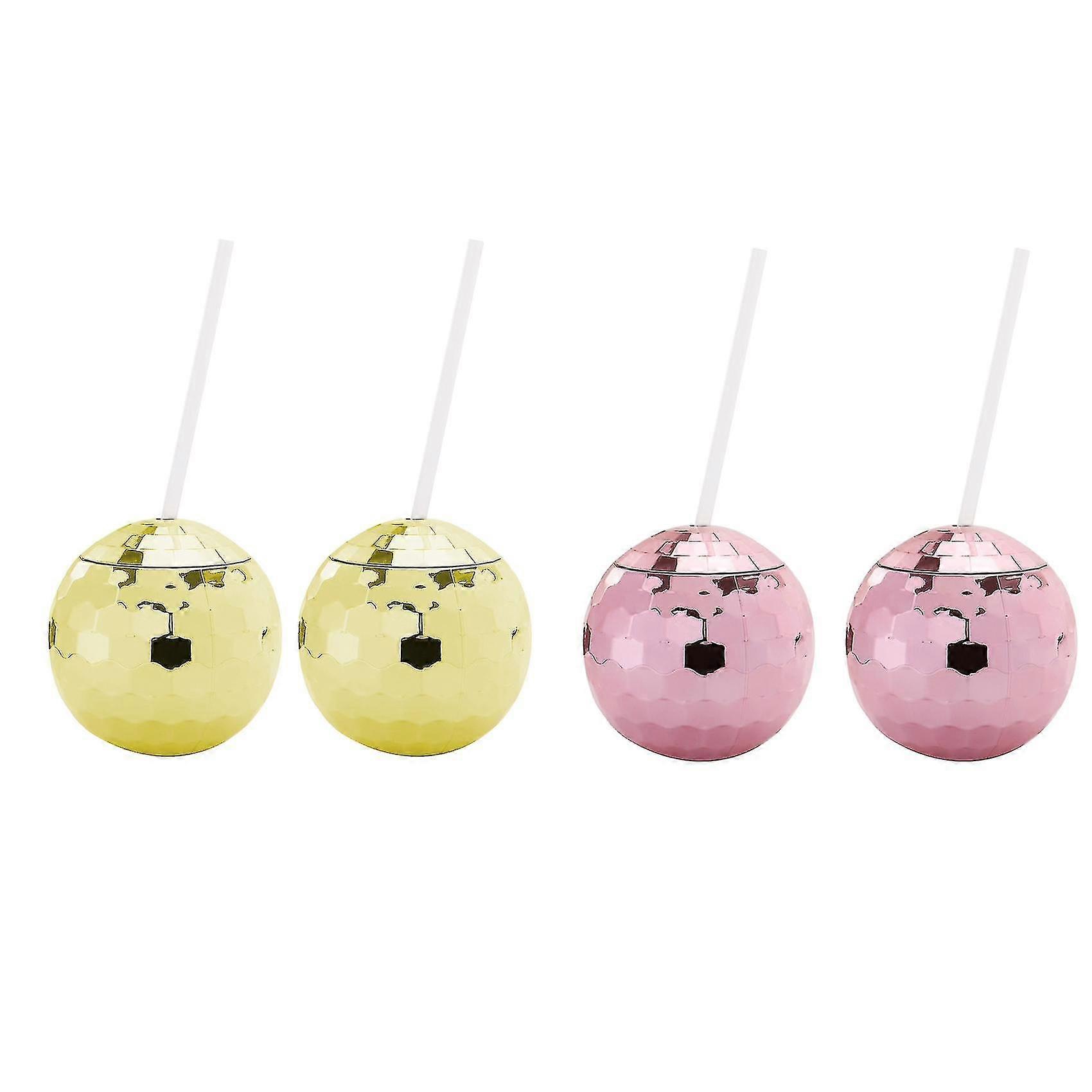 Disco Flash Ball Taza de cóctel Vaso beber botella de té Oro A