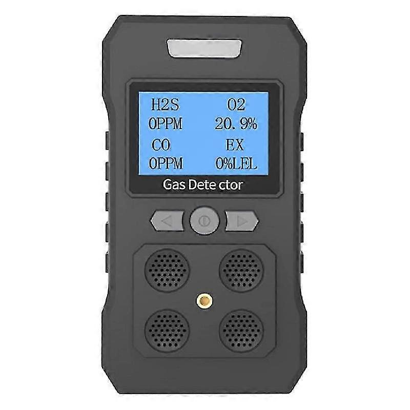4 Monitor de gás H2s O2 Co e Monitor de Gás Sniffer Profissional de Gás com visor de luz sonora lcd vibra