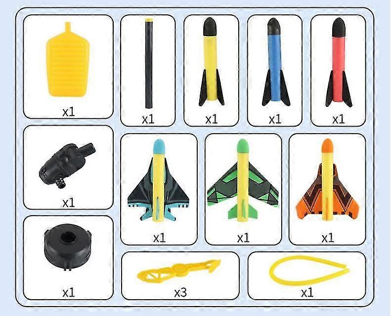 Toy Air Rocket Launcher For Kids Launch Toys With 6 Stunt Planes Boys Toys Age 6-8 Fun Indoor & Outdoor Activity Learning Gift For 3 4 5 6 7 8 9+ Year