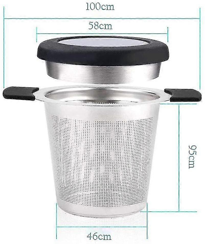 Tea Filter Stainless Steel Tea Infuser Tea Strainer With Thin Hole Silicone