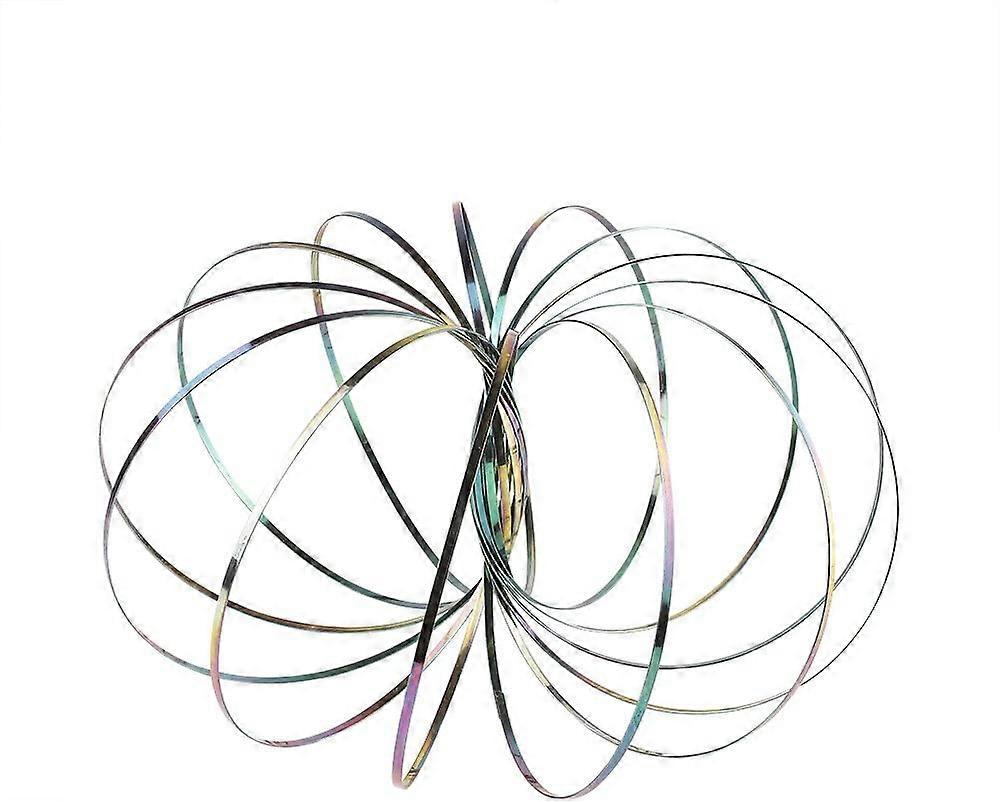 خاتم التدفق السحري ، 3D الربيع خواتم معدنية تفاعلية حركية أطراف الأصابع يخفف من التوتر اللعب للأطفال والكبار