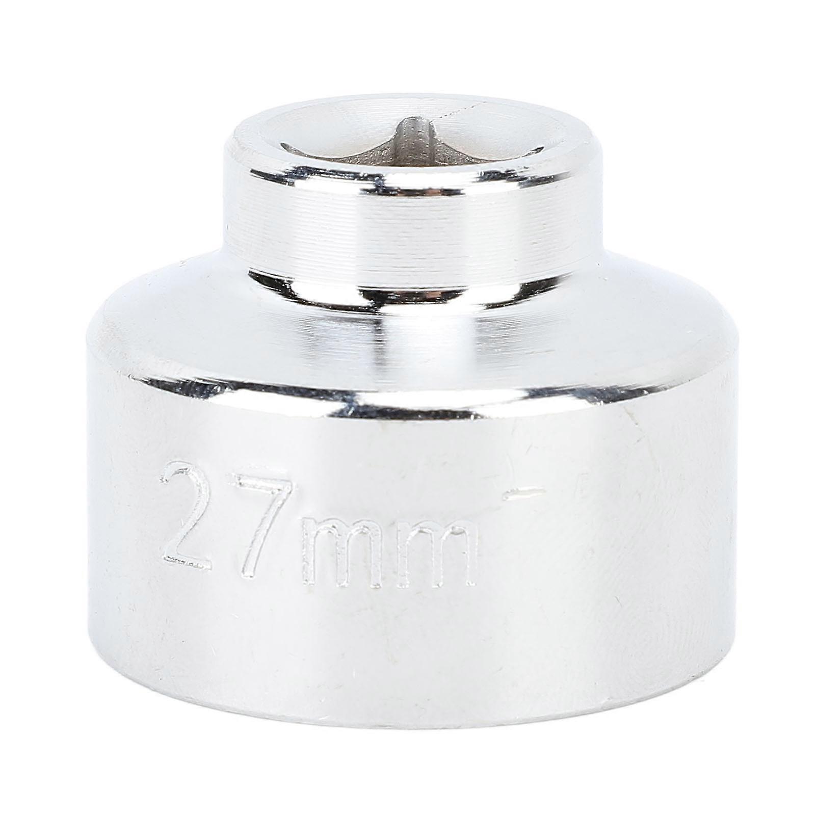 Oil Filter Wrench Socket 6 Teeth Oil Filter Cap Removal Socket Tool Replacement for Kia K5 27mm/1.06in