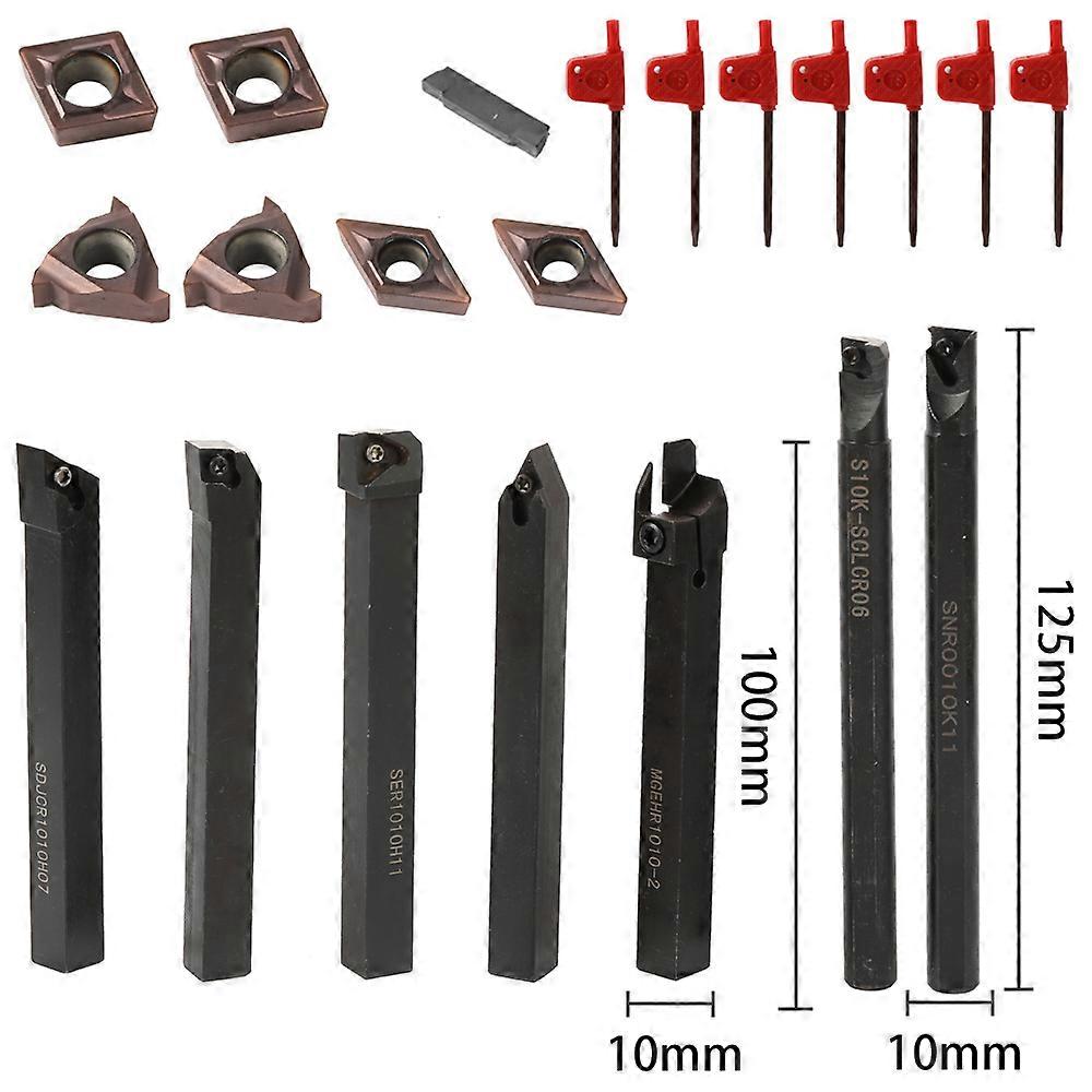 21pcs Multifunctional turning tools Multifunctional Solid Carbide Inserts Holder Boring Bar With Wrenches For Lathe Turning Tool