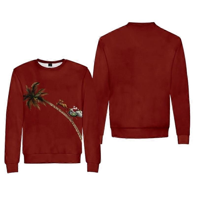 Herren hässlicher Weihnachtspullover Urlaub Schneeflocke Weihnachtsbaum Weihnachtsmann weicher Pullover Langarmpullover